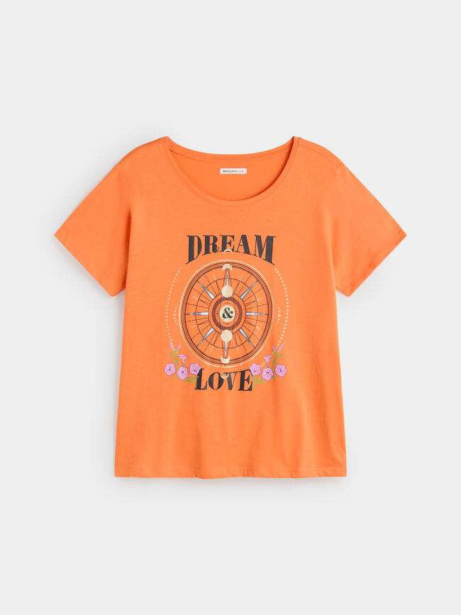 CAMISETA PRINT DREAM Naranja Sunset