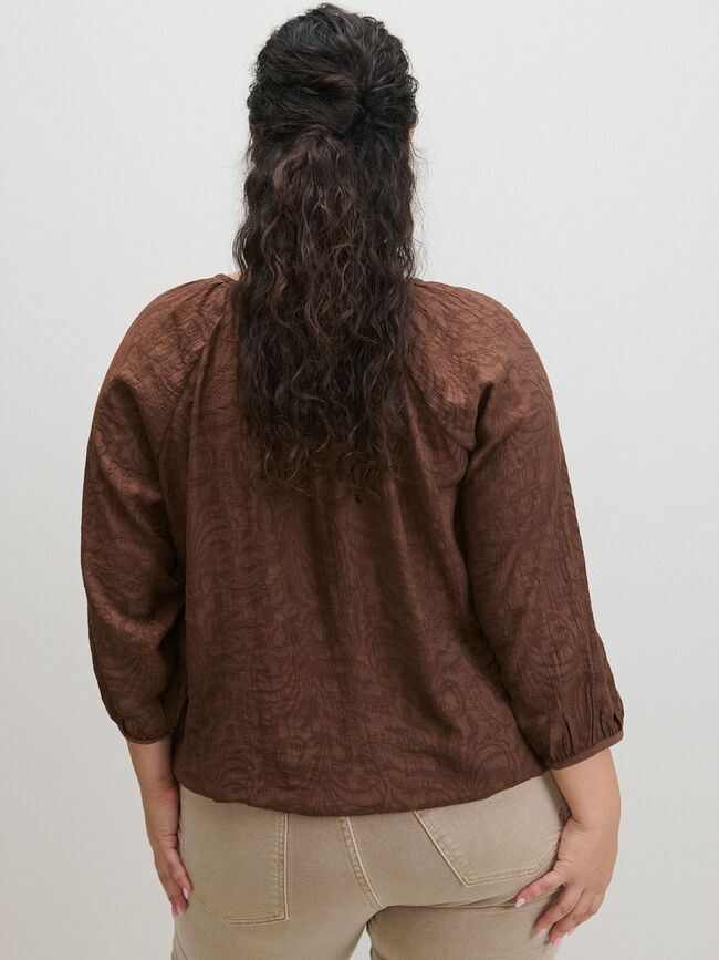 BLUSA DETALLE Marron