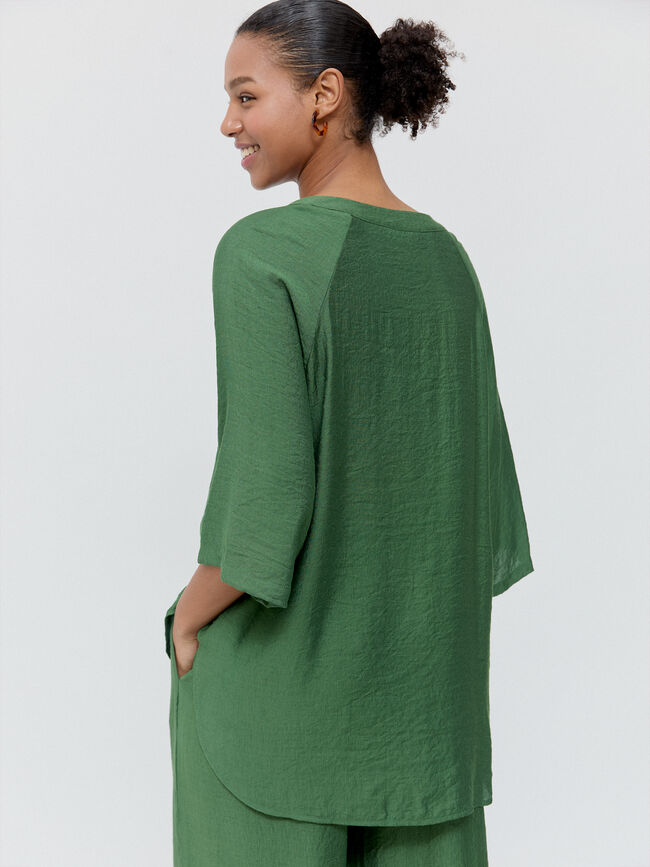 TÚNICA CUELLO MAO Verde Amazona