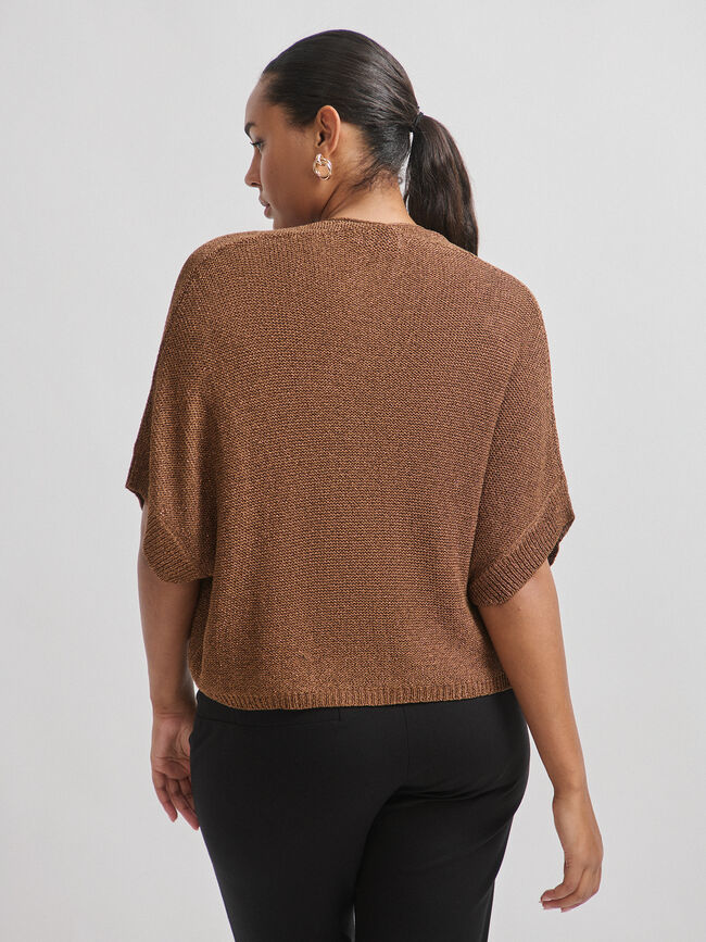 CARDIGAN BRILLO Marron