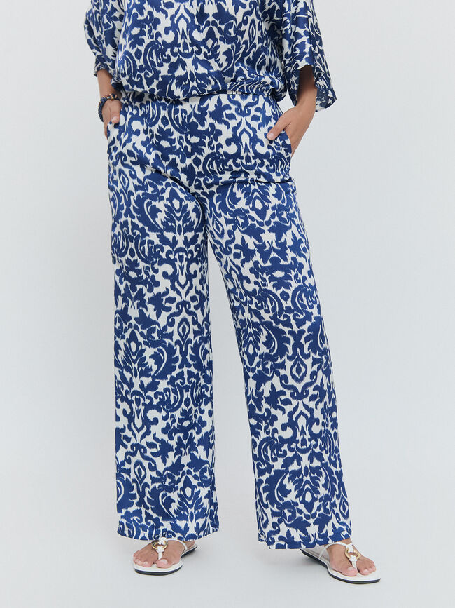 PANTALON SATEN Azul Marino