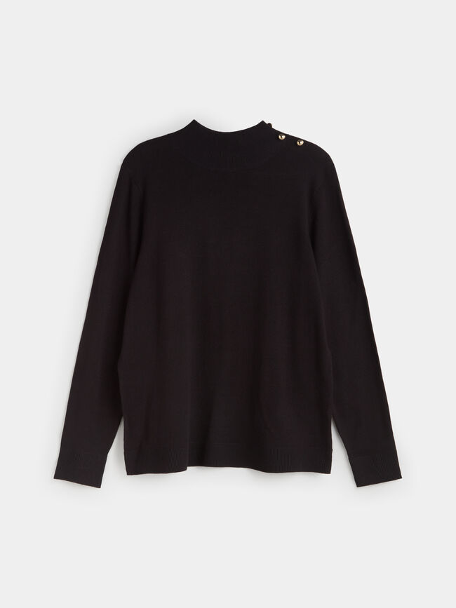 JERSEY PERKINS BOTONES Negro