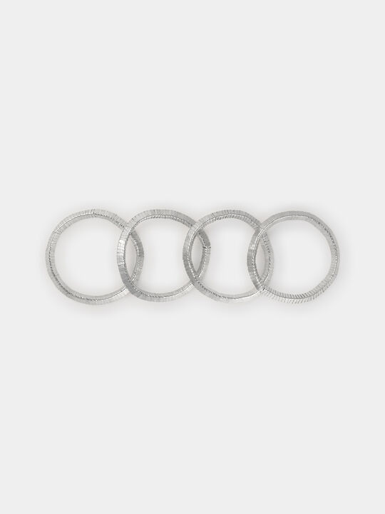 PACK PULSERAS PLATEADAS Plata image number null