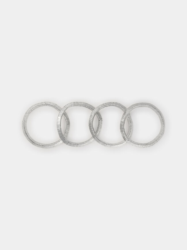 PACK PULSERAS PLATEADAS Plata