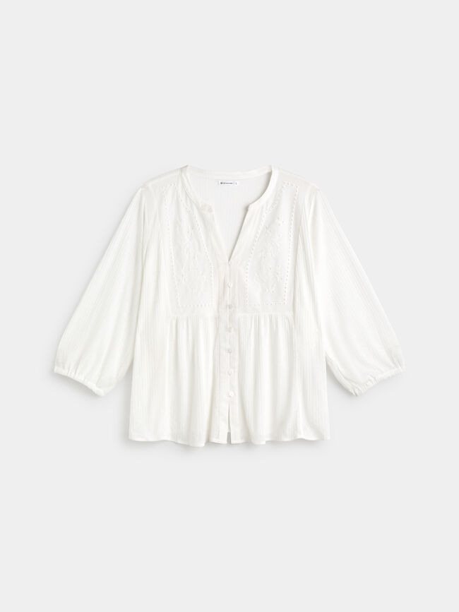 BLUSA BORADADO Blanco Optico