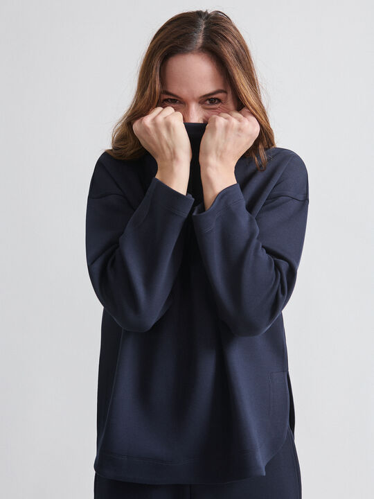 SUDADERA CUELLO PERKINS marino claro image number null