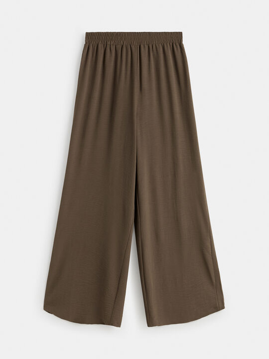 PANTALON ANCHO FLUIDO Trufa image number null