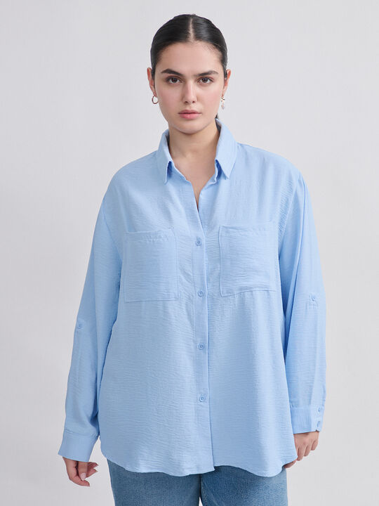 CAMISA MANGA LARGA azul blush image number null
