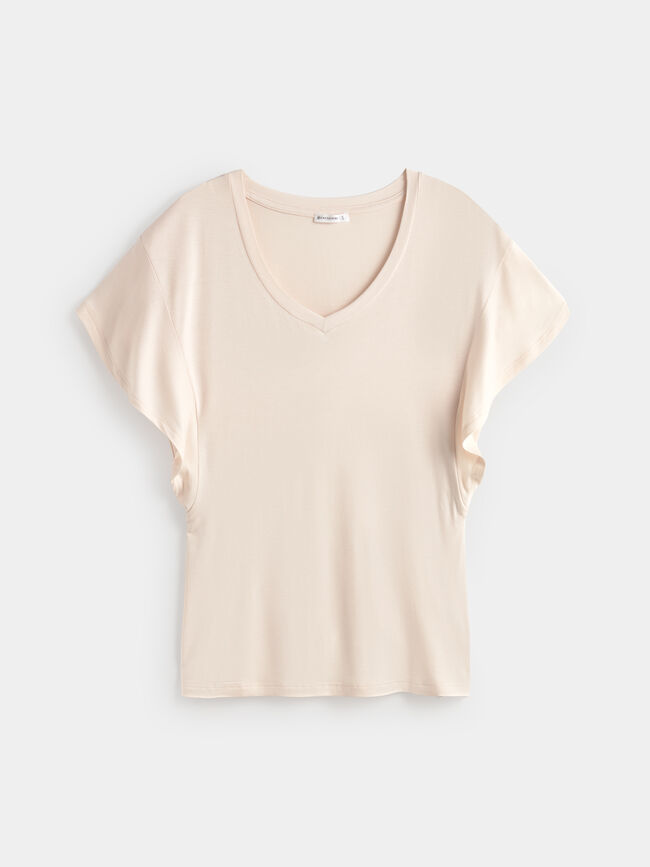 CAMISETA VOLANTES Blanco Hueso