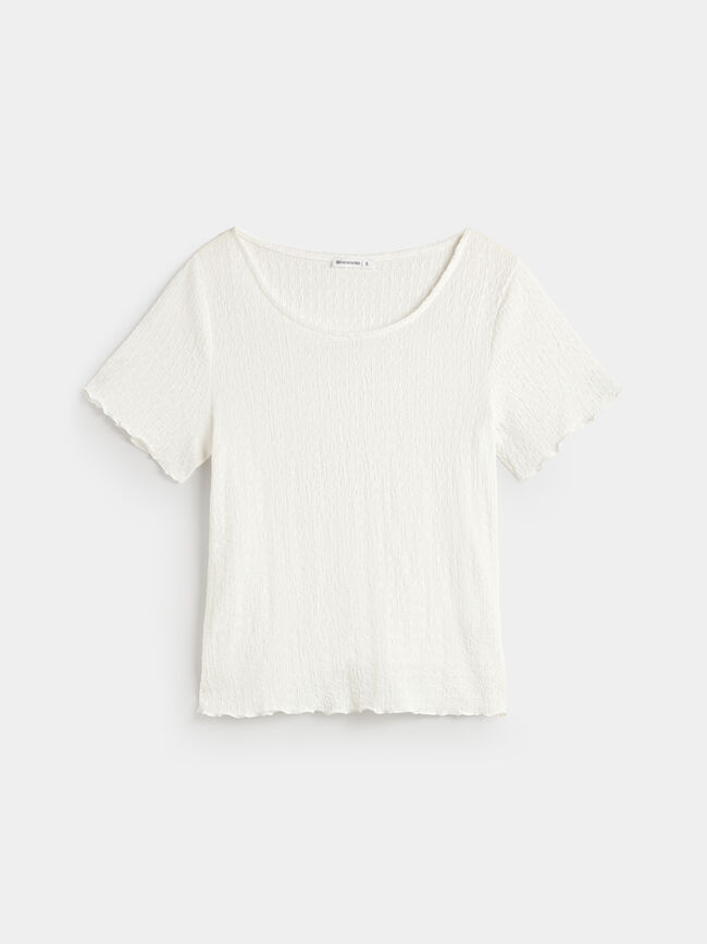 CAMISETA TEXTURA Blanco Hueso