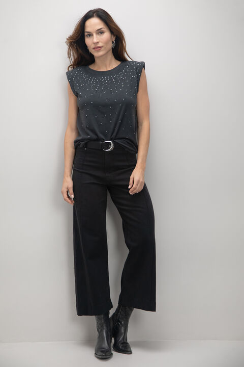 CAMISETA BRILLOS Gris Oscuro image number null