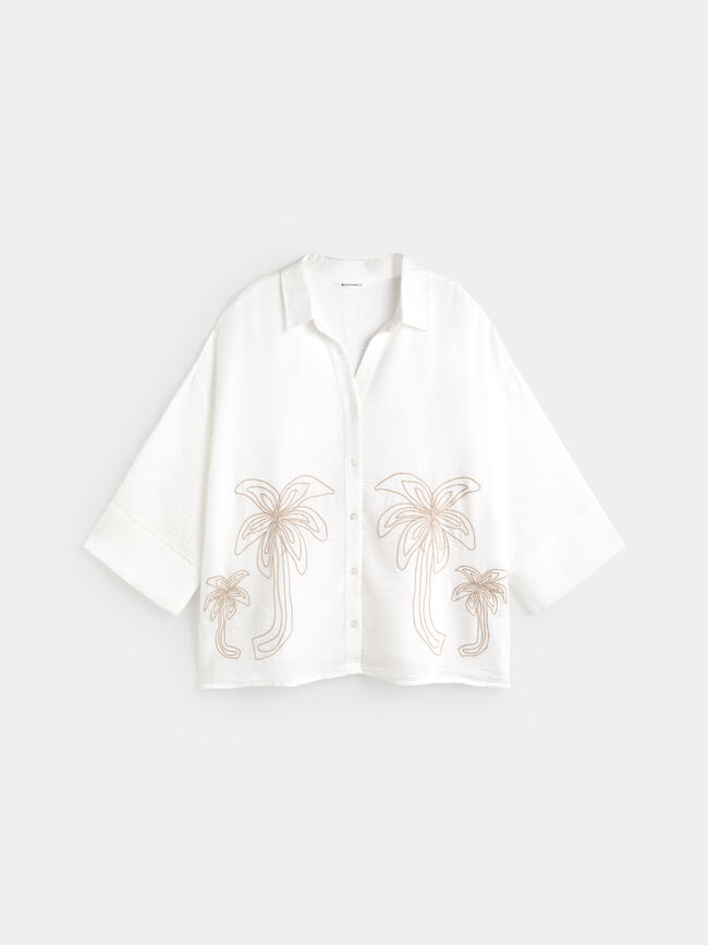 CAMISA BORDADA Blanco Optico