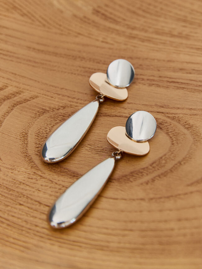 PENDIENTES TRES PIEZAS Plata