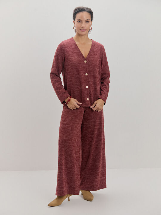 PANTALON DETALLE JASPEADO Teja image number null