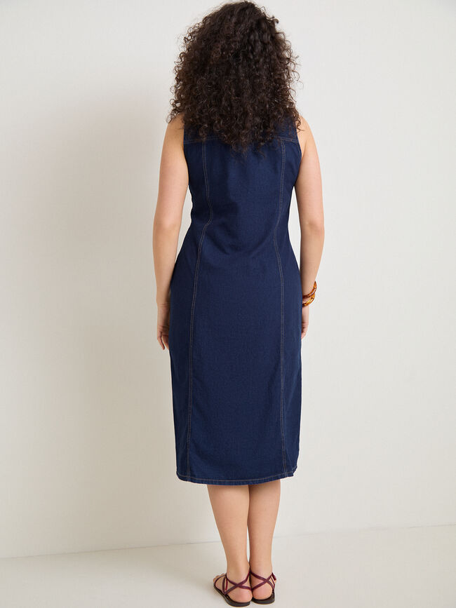 VESTIDO ENTALLADO DENIM Rinse Wash