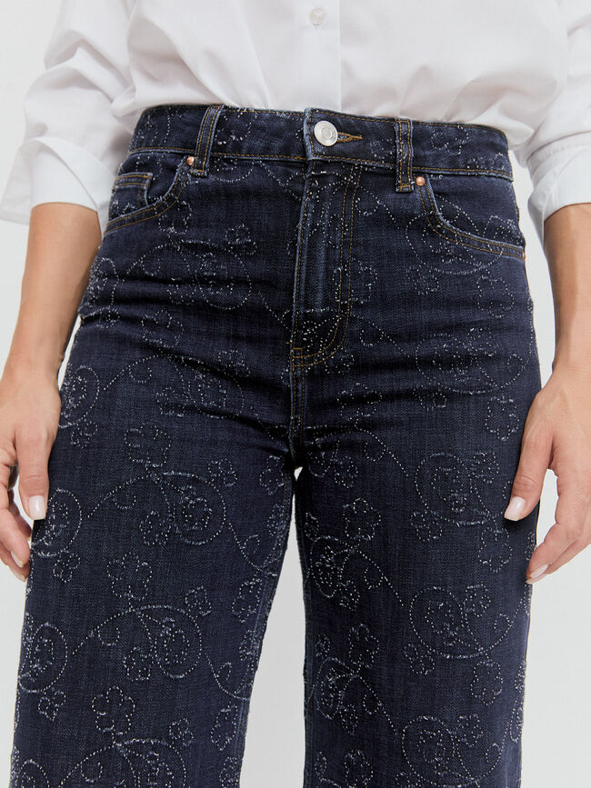 WIDE LEG LASER Dark blue