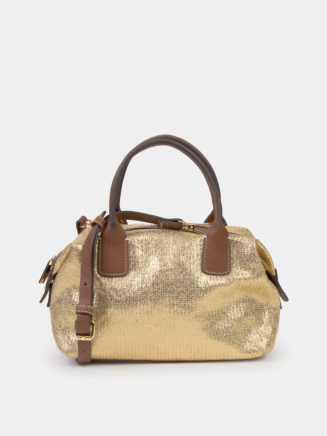 BOLSO RAFIA BRILLO Oro