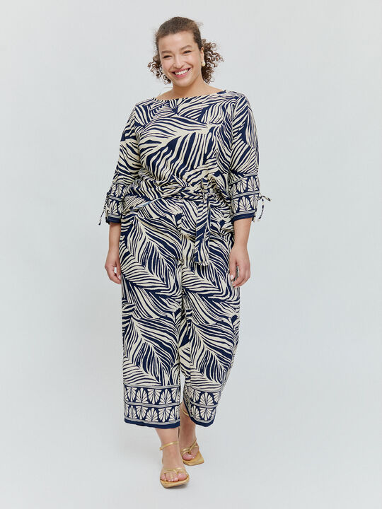 PANTALON LAZADA RECTO Azul Noche image number null