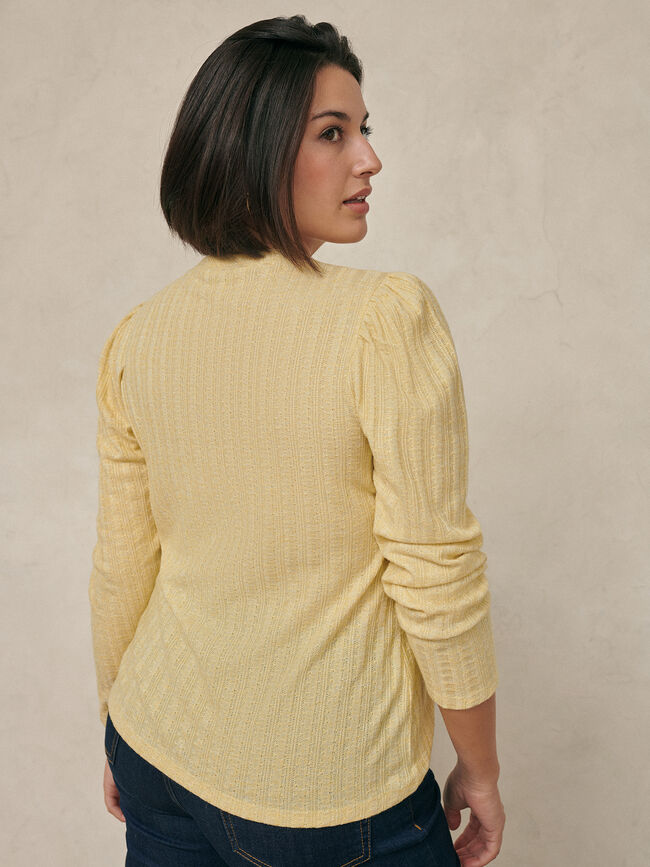 Camiseta escote pico Amarillo