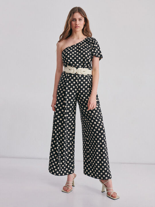 PANTALÓN ESTAMPADO Negro image number null