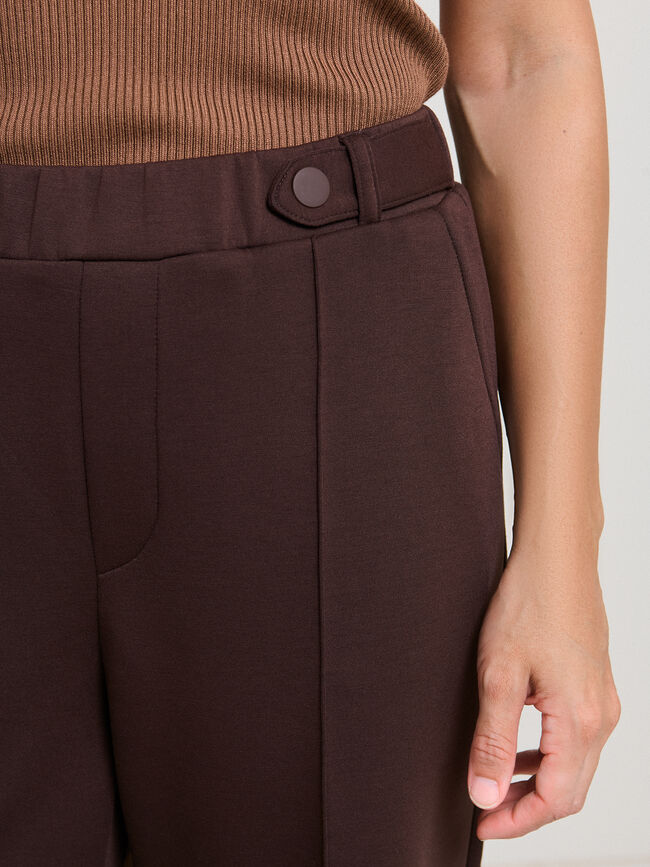 PANTALON VESTIR DETALLE Marron Medio