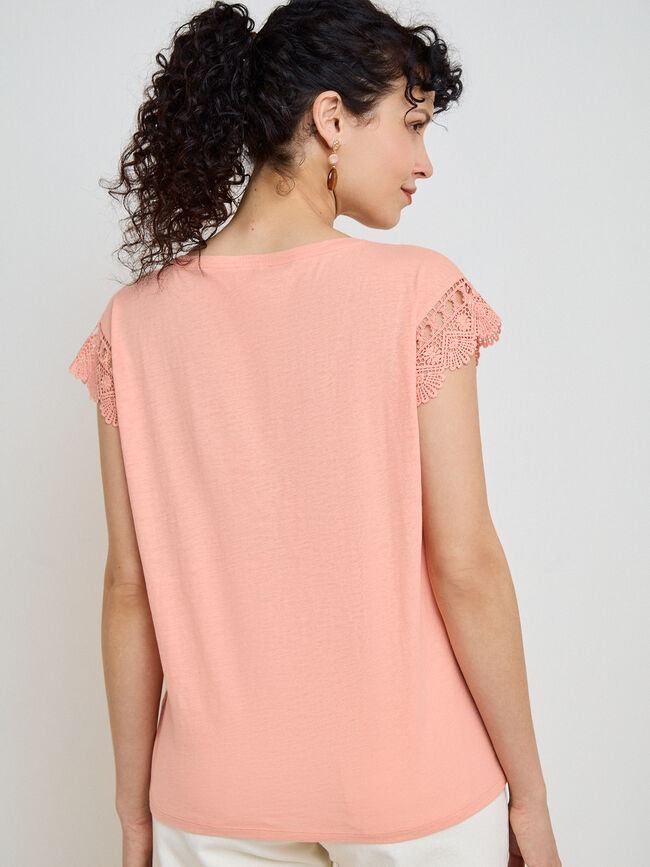 CAMISETA DETALLE Salmon