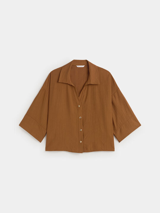 camisa ancha Marron viejo image number null