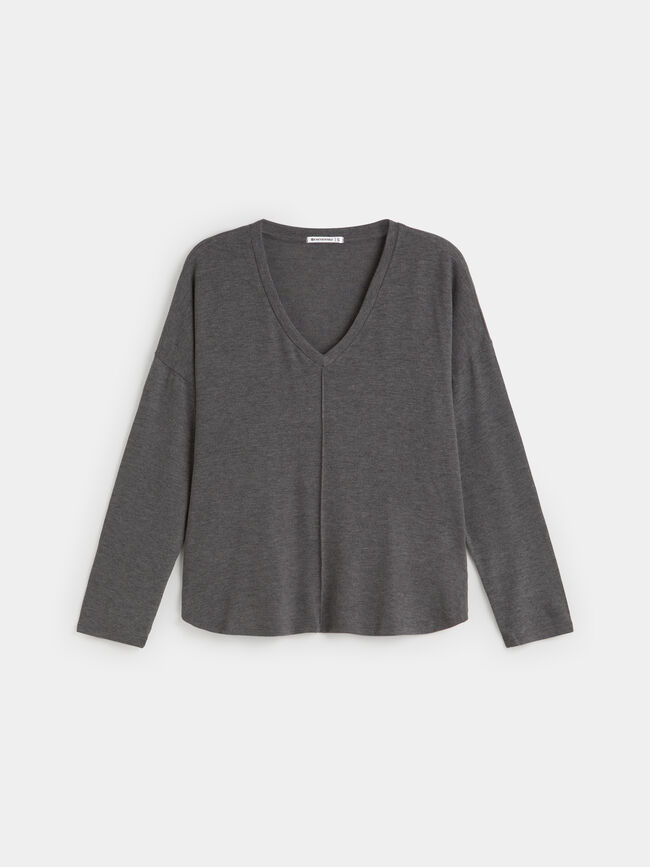 CAMISETA MANGA LARGA Gris vigore Osc