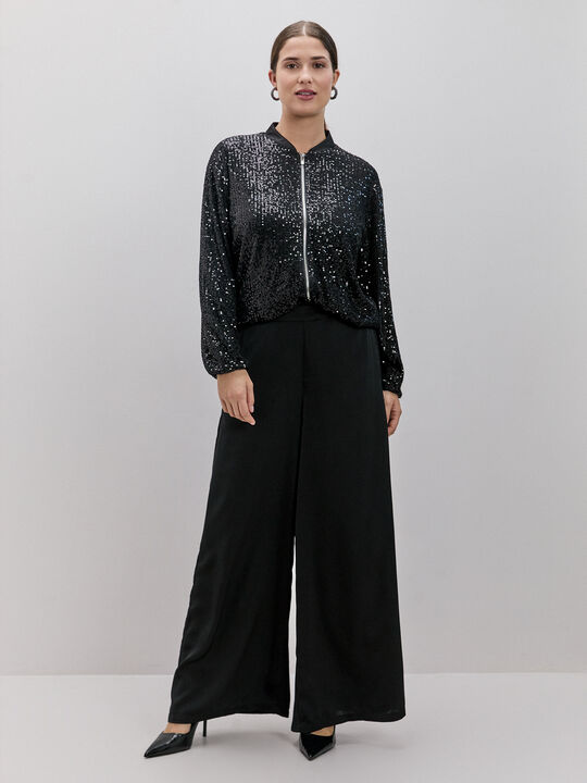 PANTALON SATEN FIESTA Negro image number null