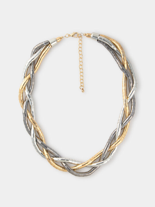 COLLAR TRENZADO TRICOLOR Multicolor image number null