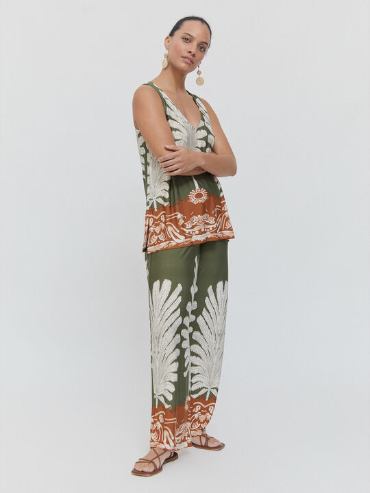 PANTALON ESTAMPADO Kaki image number null