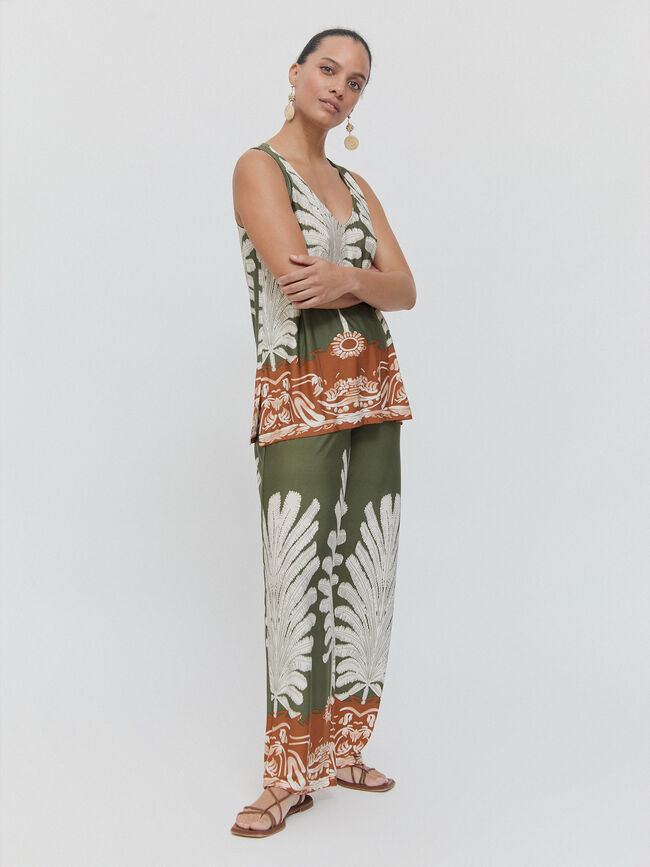 PANTALON ESTAMPADO Kaki