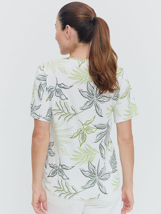 CAMISETA CUELLO PICO Estampado 1 image number null