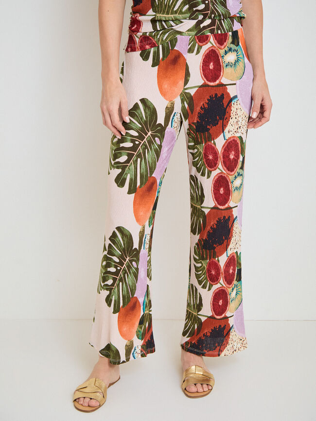 PANTAL&Oacute;N SET PLISADO FRUTAS Estampado 1