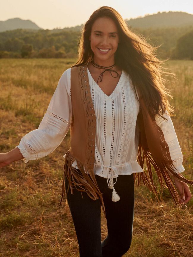 BLUSA BORDADA ALGODÓN Blanco Optico