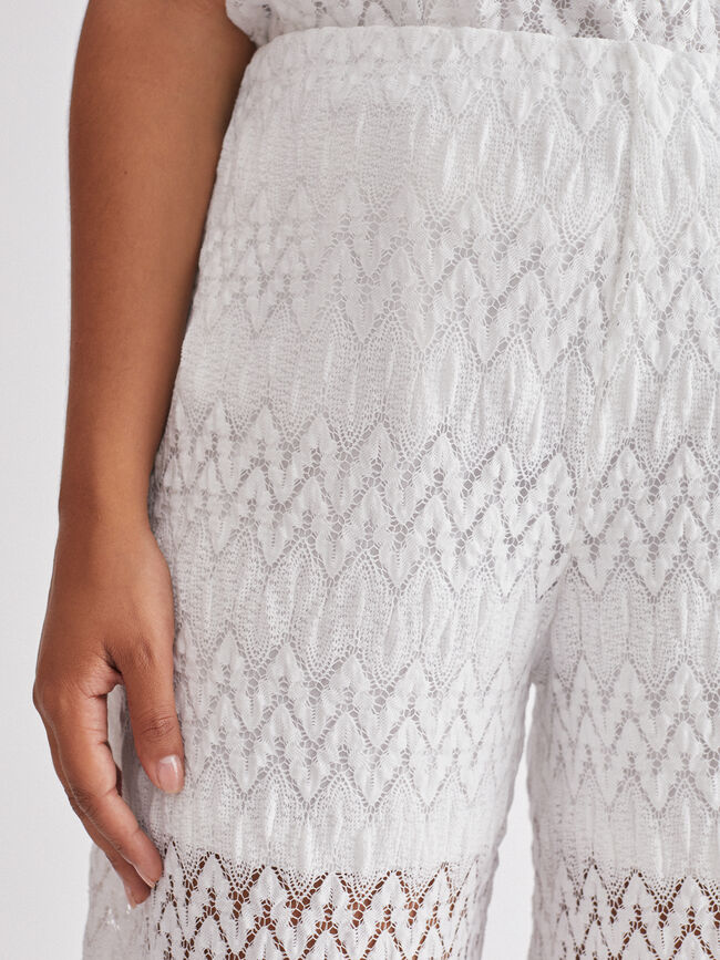 Pantalon Calado Blanco Optico