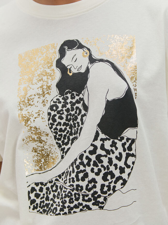 CAMISETA MUCHACHA BRILLANTE Crudo
