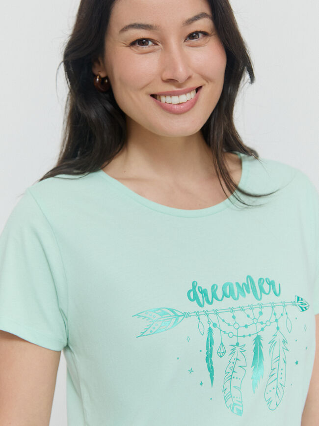 CAMISETA POSICIONAL PLUMAS Menta