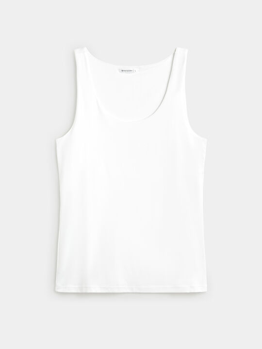 CAMISETA TIRANTE ANCHO Blanco Optico image number null