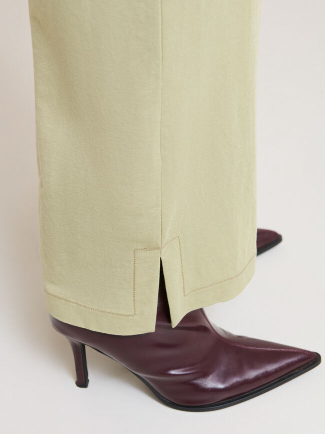 PANTALON ABERTURAS Verde salvia