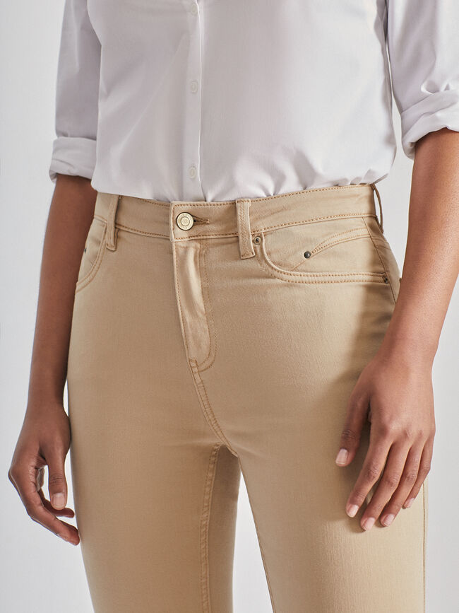 Tejano pitillo basico Beige