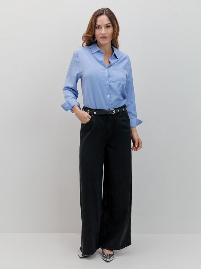 CAMISA BÁSICA Azul Chambray