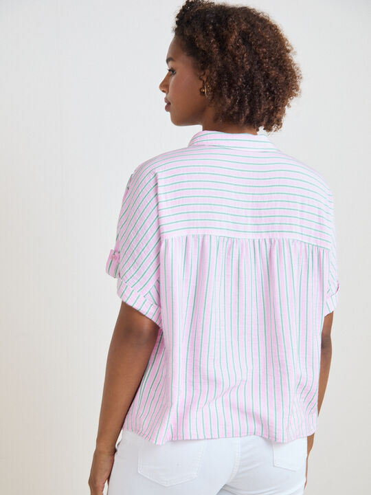 CAMISA MANGA CAIDA rosa powder image number null