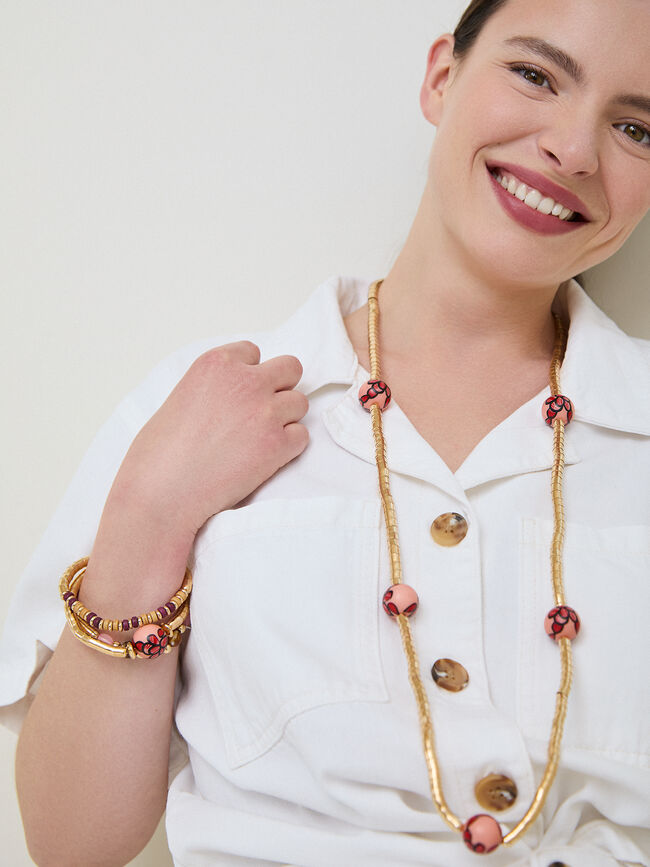 COLLAR BOLA ESMALTADA Oro