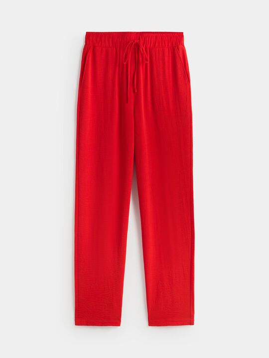 PANTAL&Oacute;N JOGGER Rojo Flama image number null