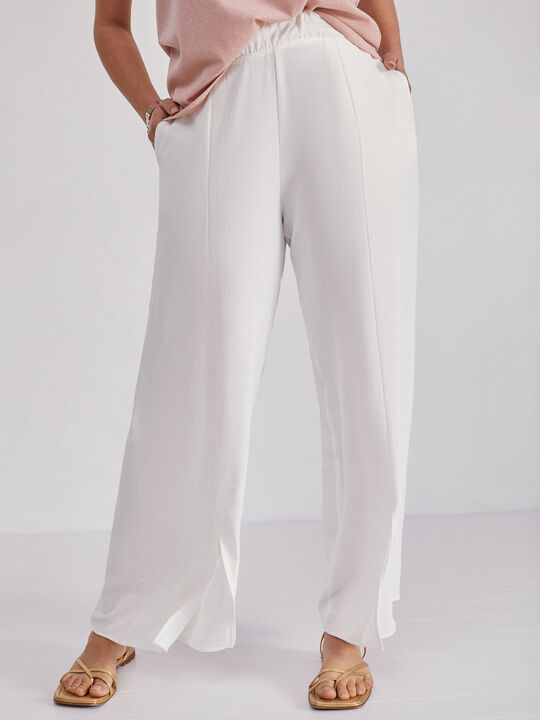 Pantalón abertura frontal Blanco Hueso image number null