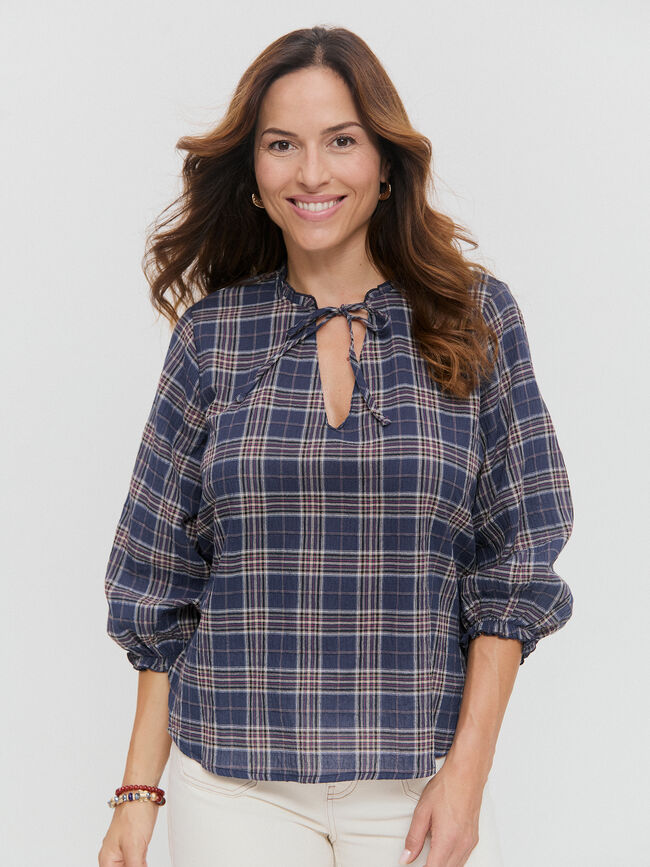 BLUSA DE CUADROS Azul
