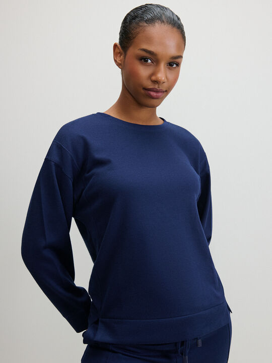 SUDADERA CORTES Azul Noche image number null