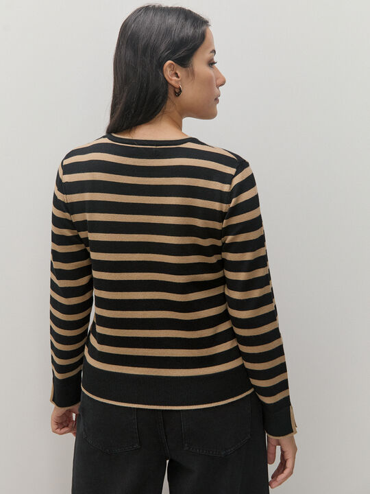 CARDIGAN RAYA REDONDO Camel image number null