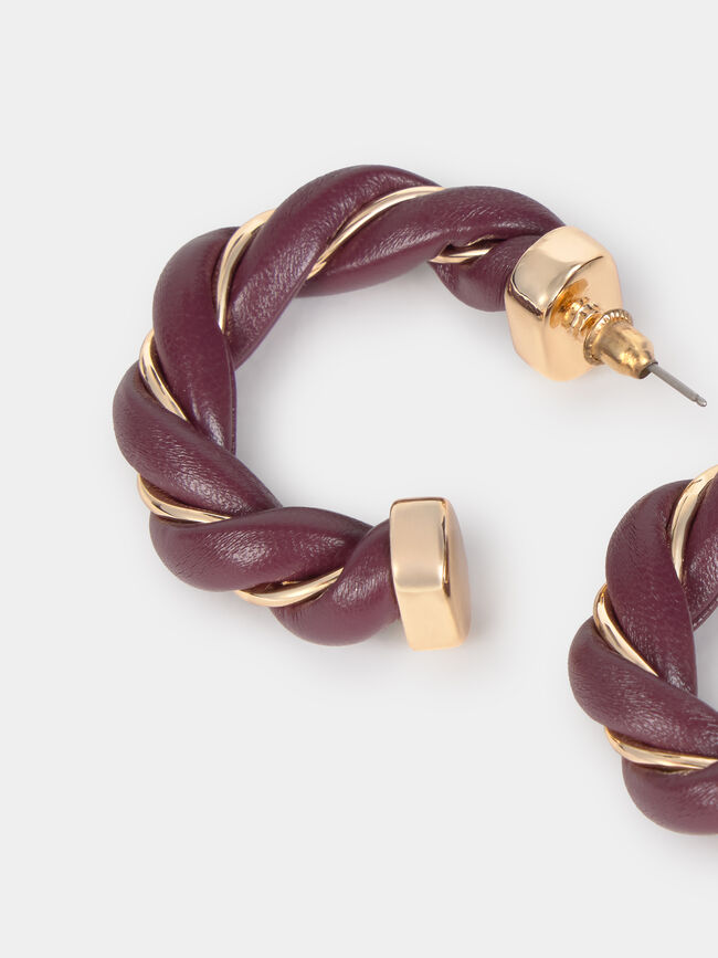 PENDIENTES DOS PIEZAS Burgundy Drab